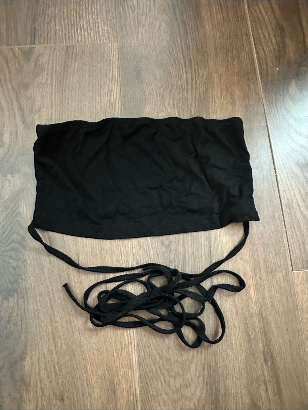 Black Strapless Bandeau Top